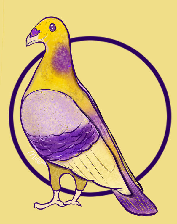 Intersex Pride Pigeon